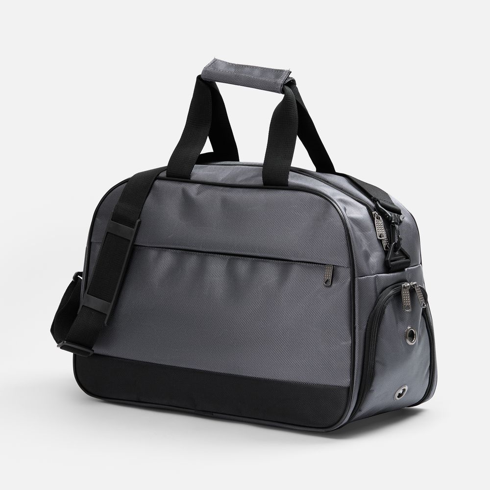 Спортивная сумка Atlantes, светло-серая с черным-1