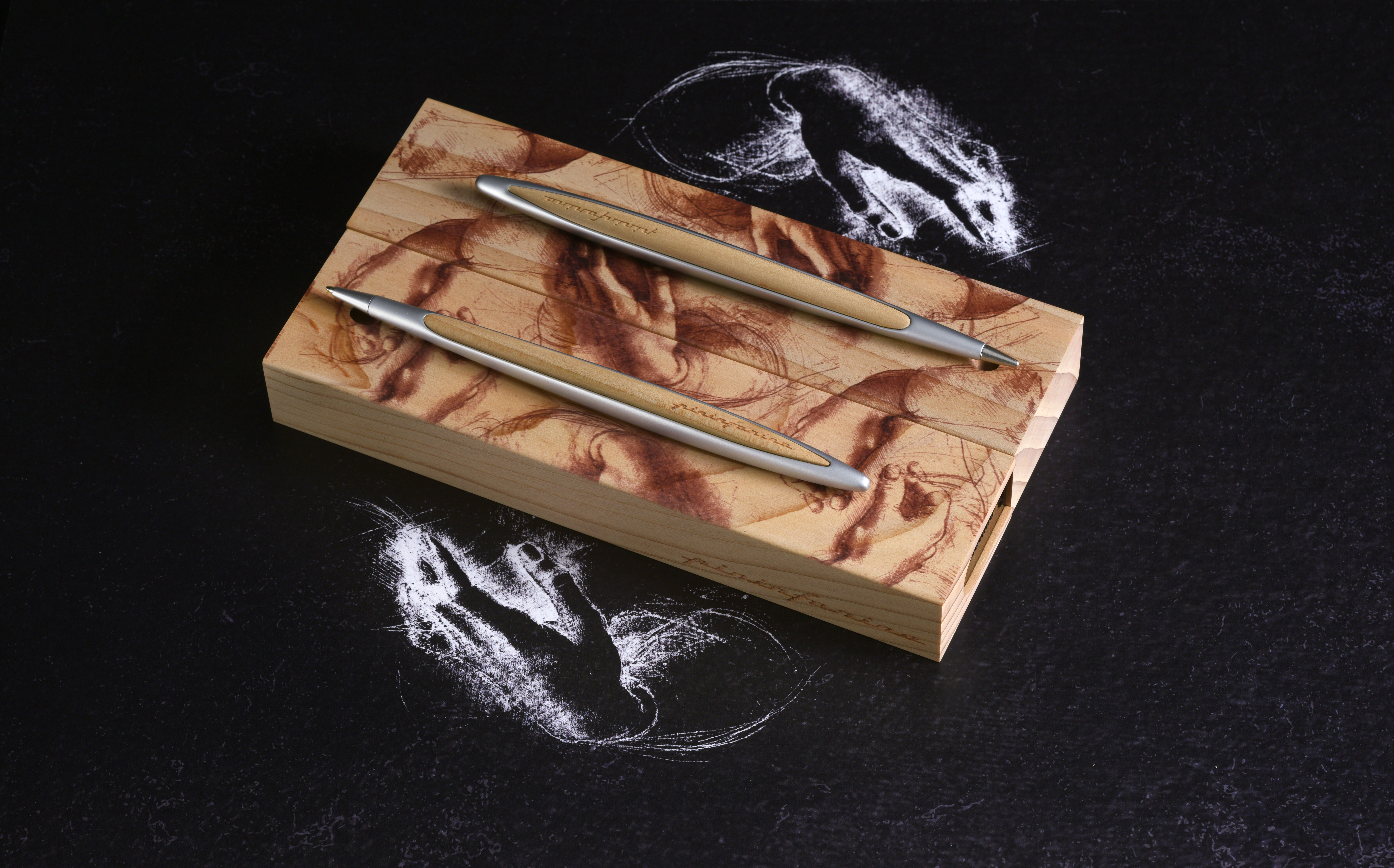 Набор из двух ручек Pininfarina  Cambiano BOX CEDARWOOD-5