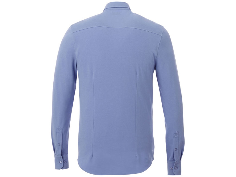 Мужская рубашка Bigelow из пике с длинным рукавом, светло-синий-2