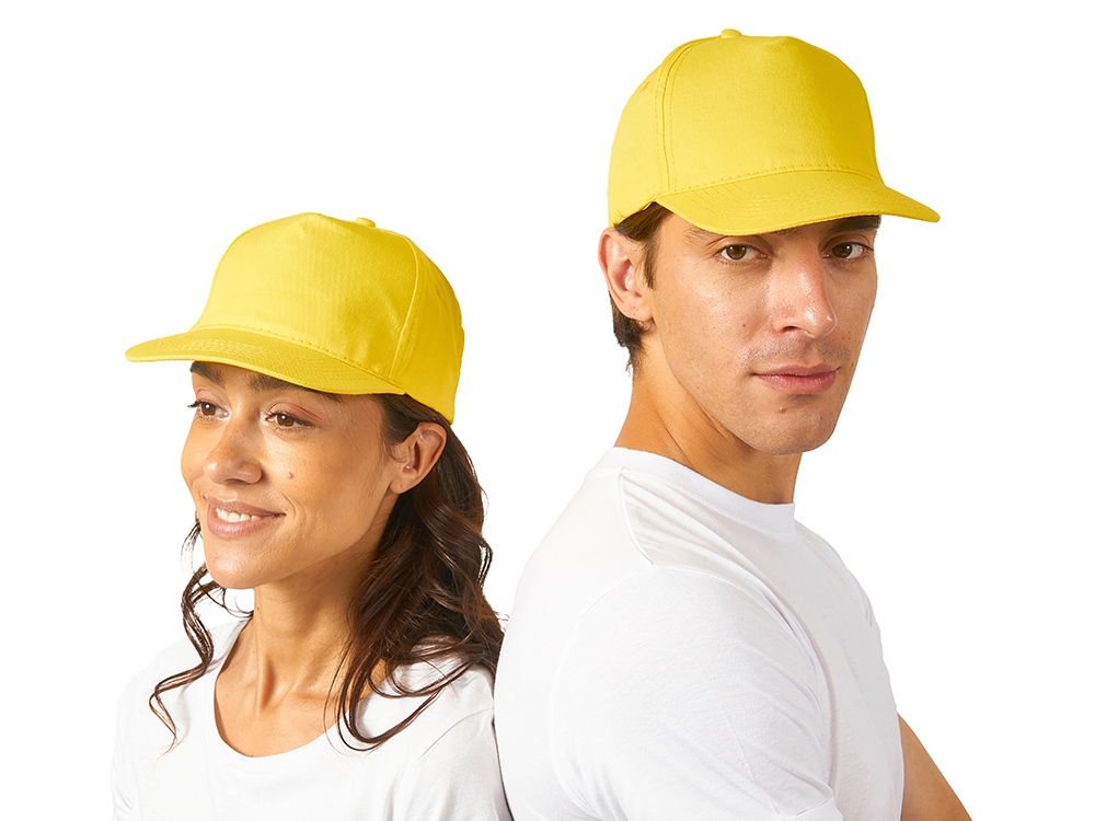 Бейсболка Memphis 5-ти панельная, желтый-0