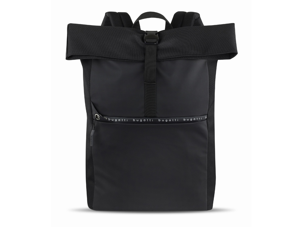 Рюкзак BUGATTI БЛАНК ОБЛЕГЧЕННАЯ | BLANC DELIGHT, чёрный, нейлон RPET600D/тарпаулин/полиэстер, 41х13х46 см, 15 л-1