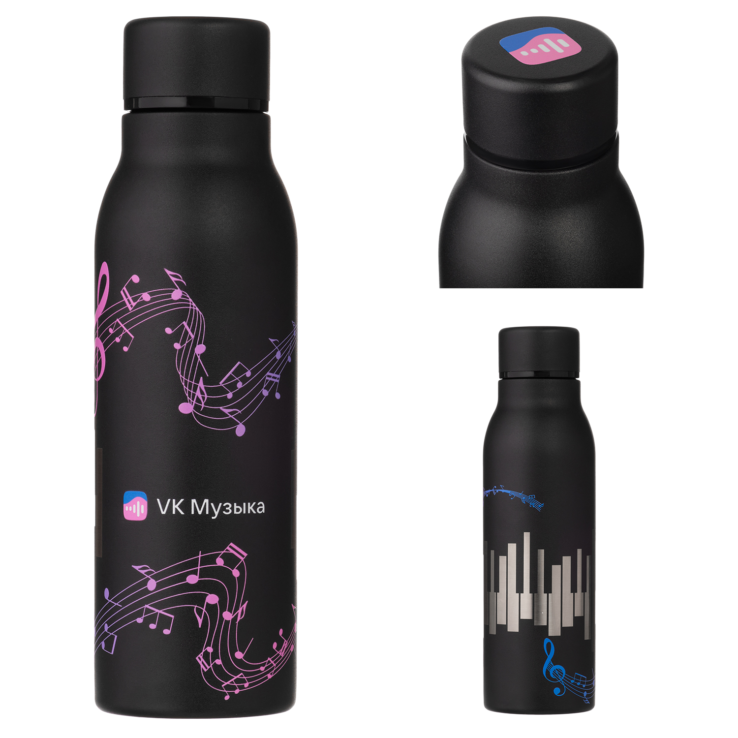 Термобутылка вакуумная герметичная Соренто, черная-7