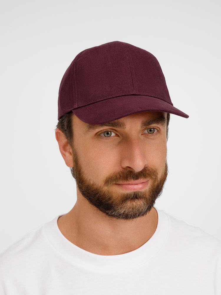 Бейсболка Buffalo, бордовая-5