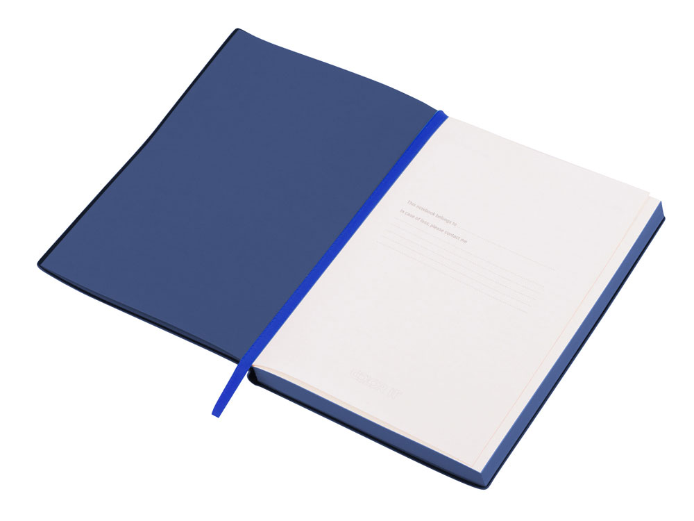 Бизнес-блокнот C1 софт-тач, гибкая обложка, 128 листов, синий-2
