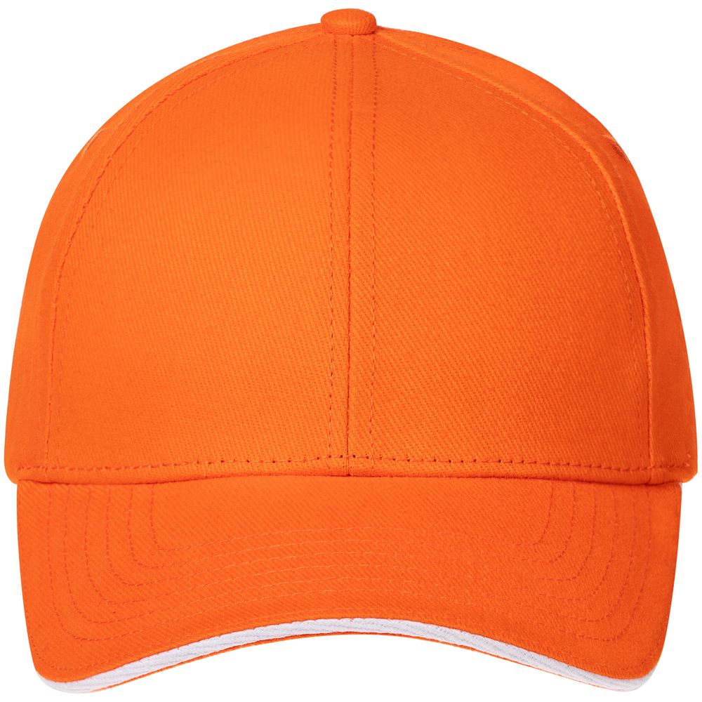 Бейсболка Spiker, оранжевая с белым-2