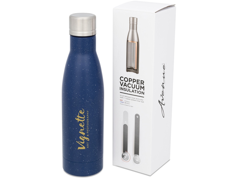 Бутылка Vasa в крапинку с вакуумной изоляцией, синий-3