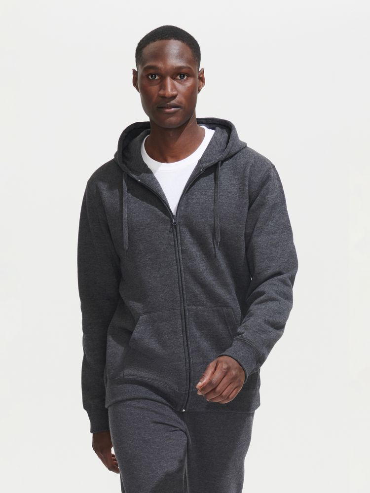 Толстовка мужская на молнии с капюшоном Seven Men, красная-5