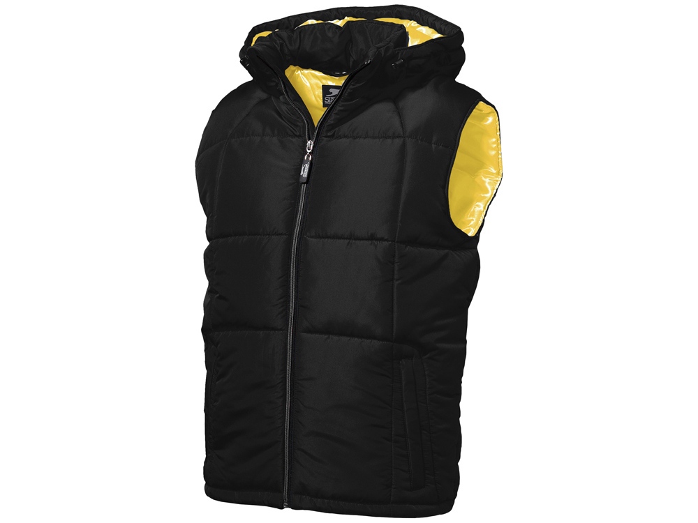 Жилет мужской, Slazenger, черный/золотисто-желтый-0