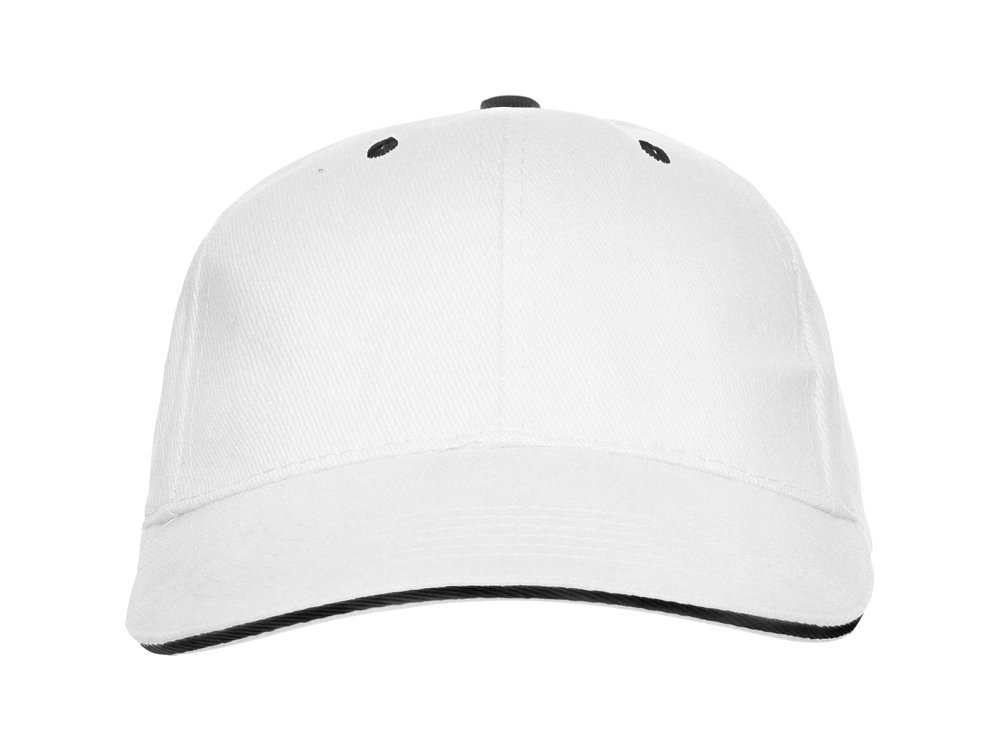 Бейсболка Panel унисекс, белый/черный-3