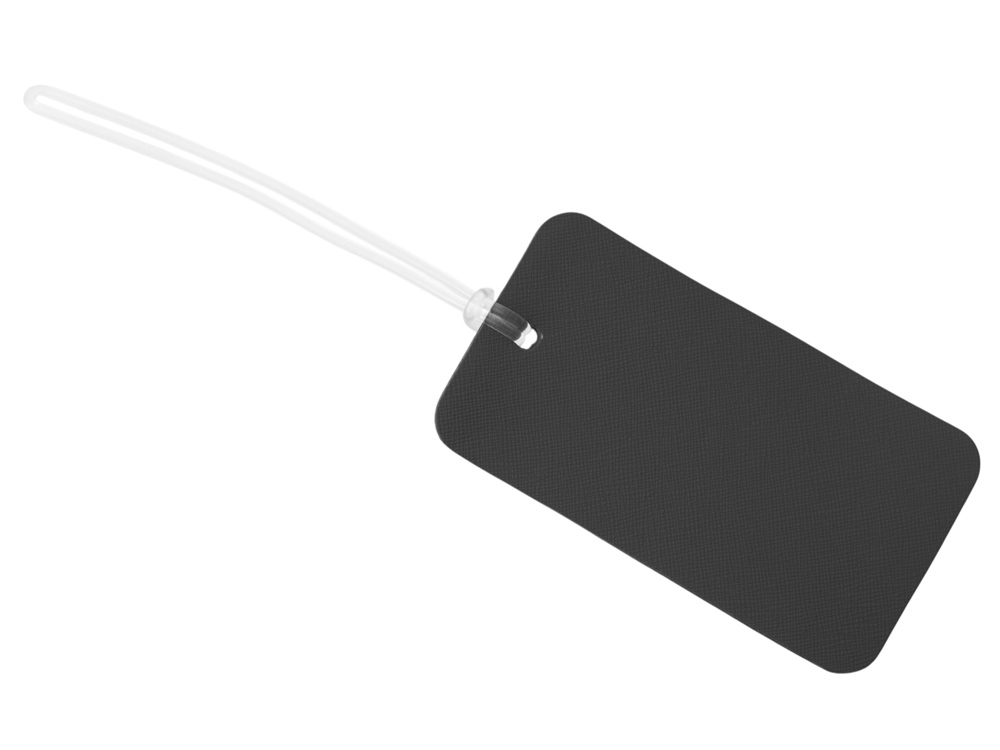 Багажная бирка Favor на силиконовой петле, черный-0