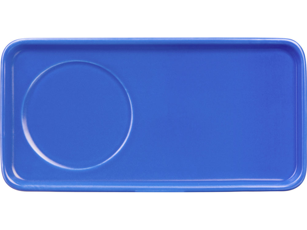 Чайная пара Bristol: блюдце прямоугольное, чашка, коробка, синий-1