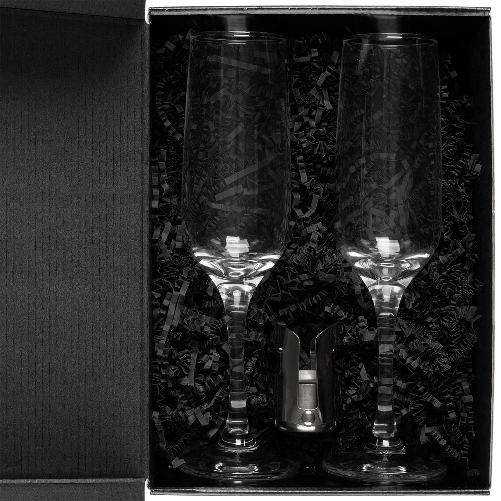 Набор для шампанского Isabella, в черной упаковке-2