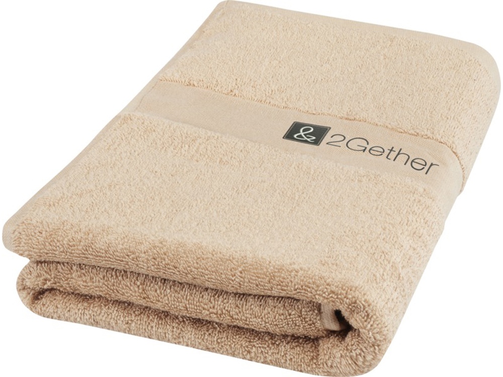 Хлопковое полотенце для ванной Amelia 70x140 см плотностью 450 г/м2, бежевый-3