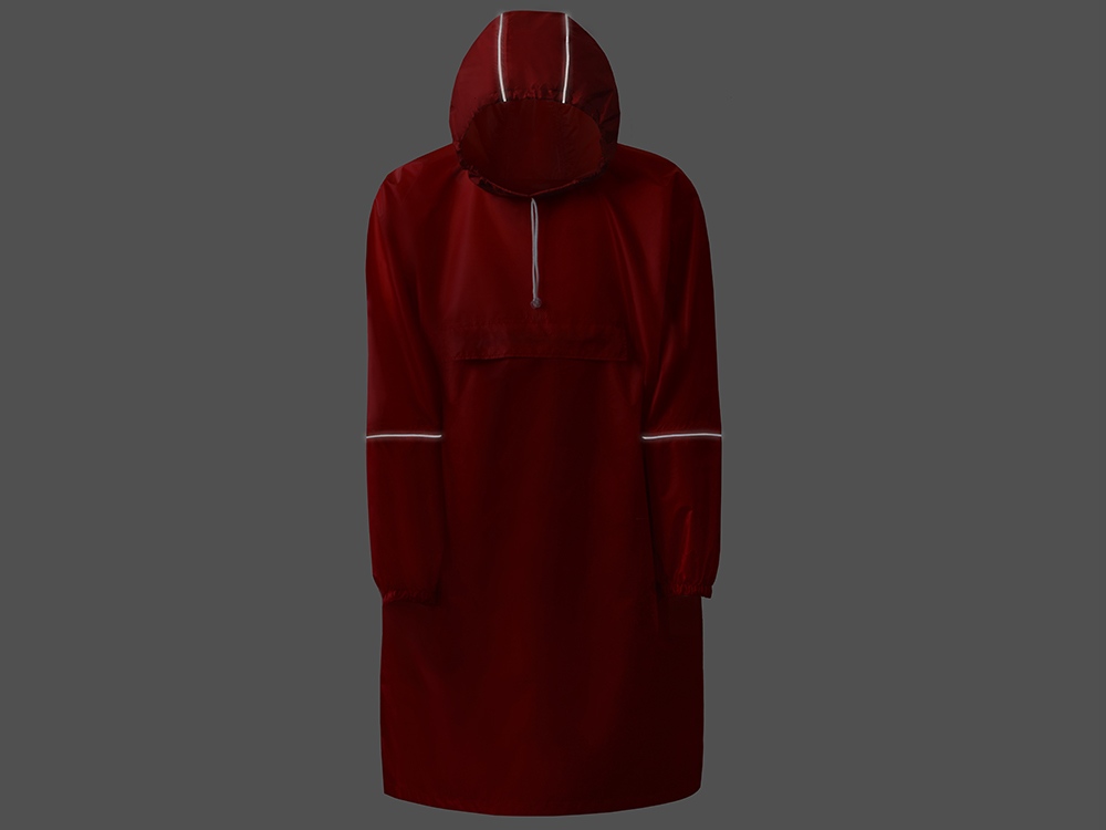 Дождевик - пончо Galaxy со светоотражающими элементами, красный-7