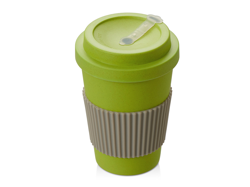 Термокружка Muffin из натуральных волокон, зеленое яблоко-0