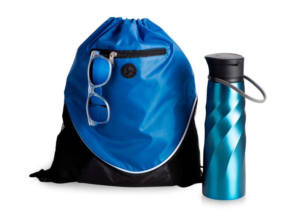 Подарочный набор с солнцезащитными очками и бутыкой для воды Summerheat, синий-0