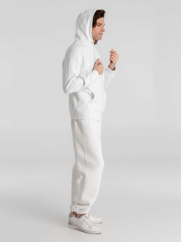 Толстовка с капюшоном унисекс King, белая-5