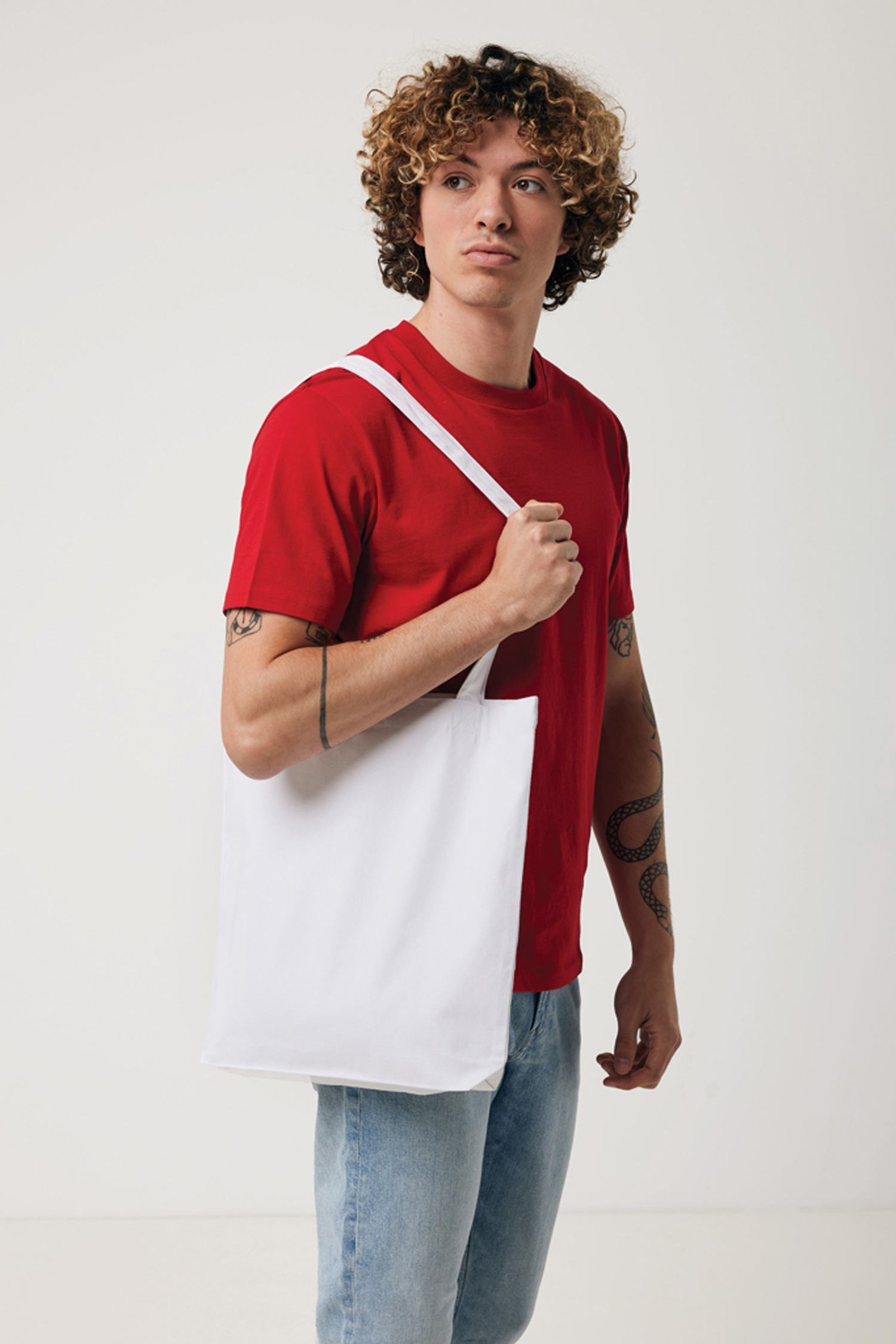 Сумка-шоппер Impact из переработанного неокрашенного канваса AWARE™, 285 г/м²-3