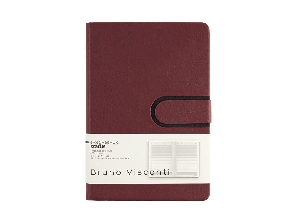 Ежедневник недатированный А5 Status, бордовый-1