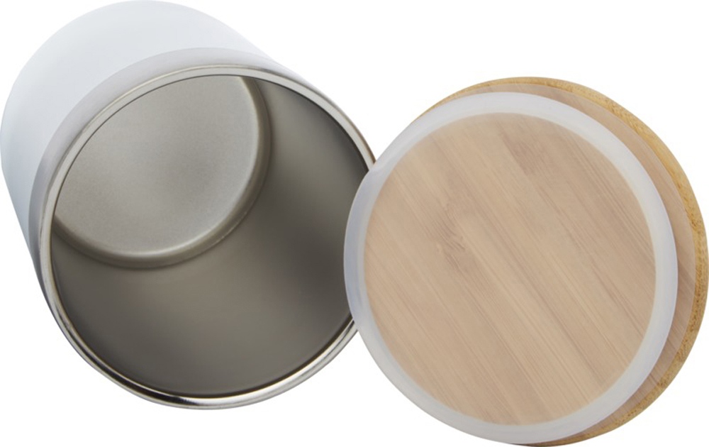 Lagan Кружка с медной вакуумной изоляцией объемом 300 мл и бамбуковой крышкой, белый-3