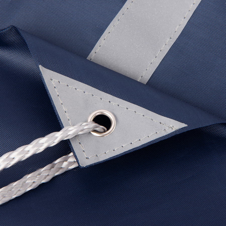 Рюкзак мешок RAY со светоотражающей полосой, темно-синий-4