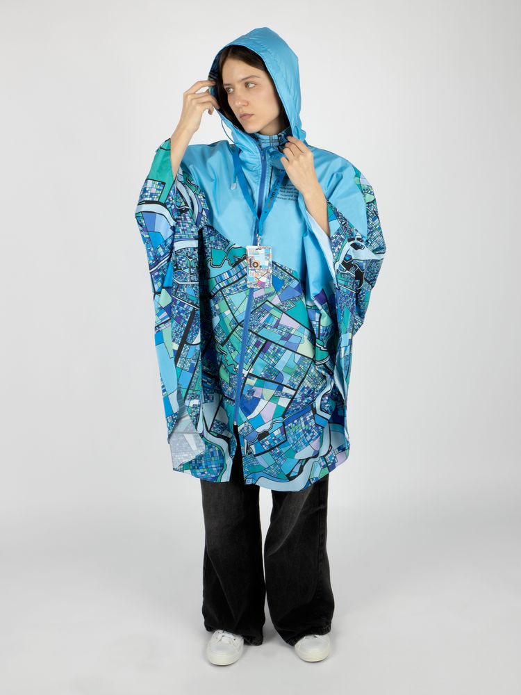 Дождевик-пончо AquaStop взрослый на заказ, разноцветный, единый размер-3