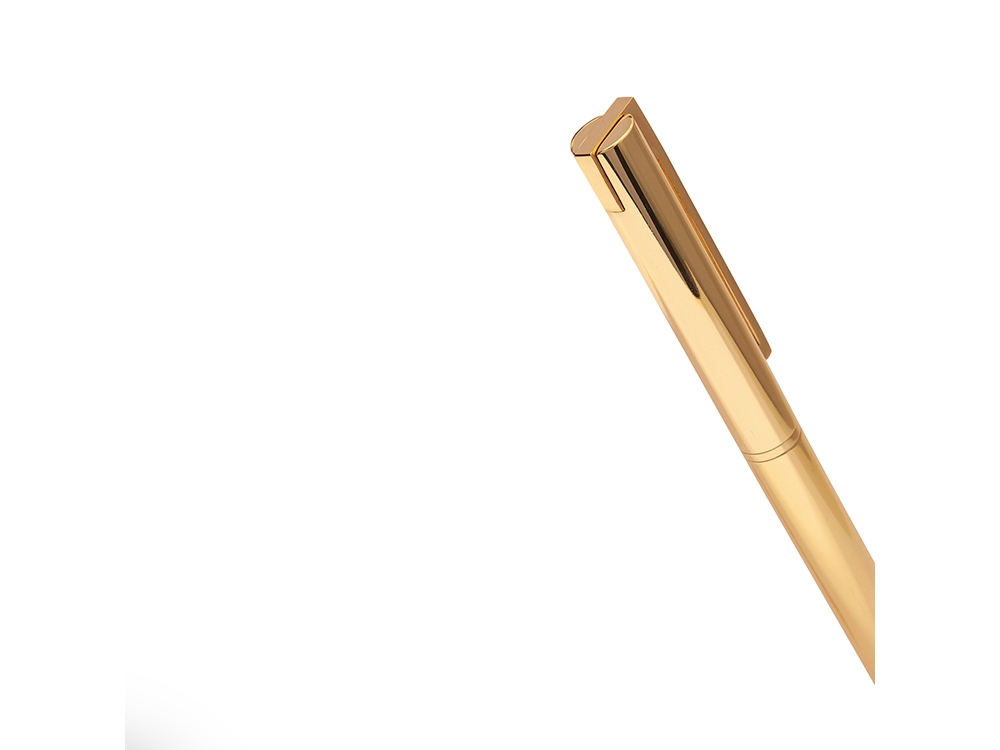 Ручка металлическая шариковая Bergamo, золотистый-4