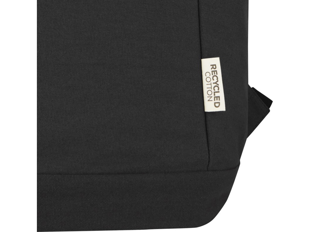 Рюкзак для ноутбука 15,6 дюймов с защитой от кражи Joey объемом 18 л из брезента, переработанного по стандарту GRS, черный-6