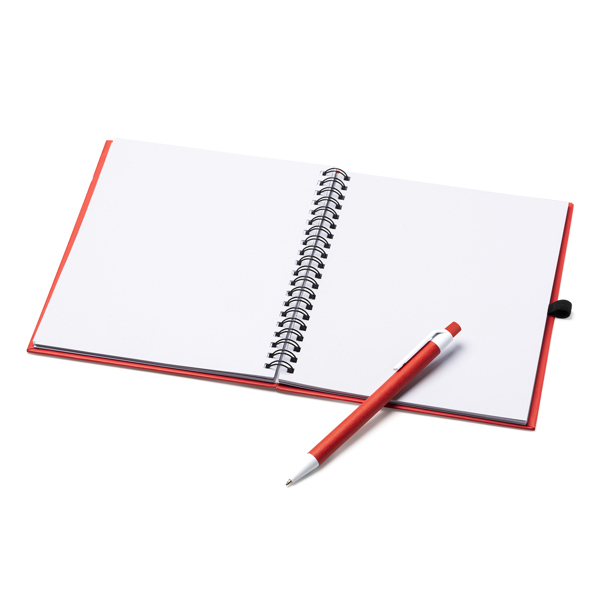 Блокнот Leynax с ручкой, Красный-4