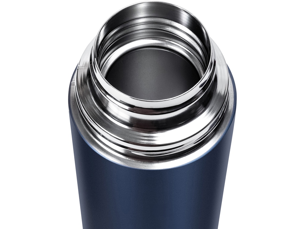 Термос Relaxika 101 (1 литр), темно-синий (без лого)-4