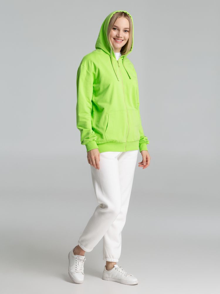 Толстовка на молнии с капюшоном Siverga 2.0, зеленое яблоко-9