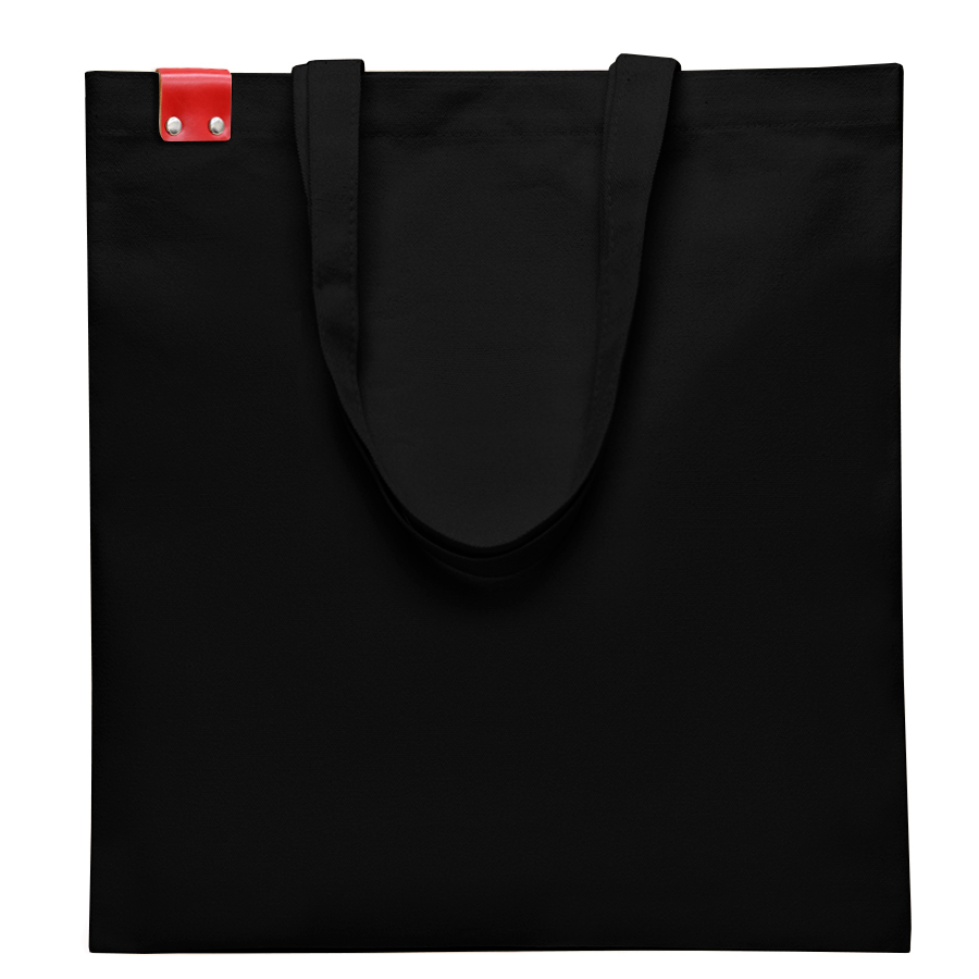 Сумка для покупок IVORY 325 г/м² с PU нашивкой, Красный.-1