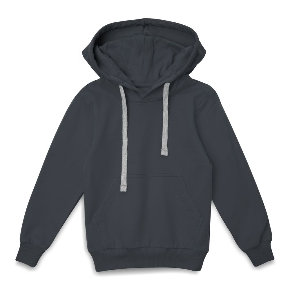 Толстовка с капюшоном детская Kirenga Kids, темно-серая (графит)-0
