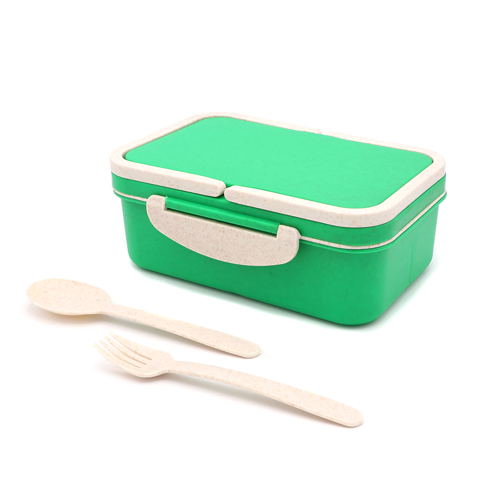 Ланчбокс (контейнер для еды) Inar из пшеничного волокна, Зелёный-3