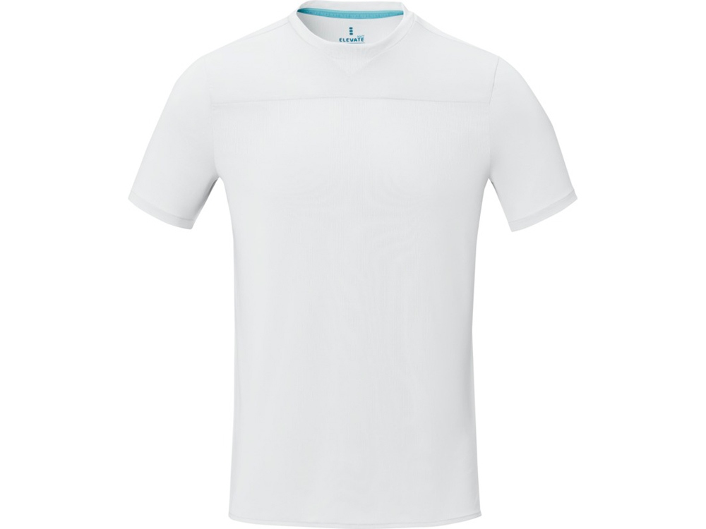 Borax Мужская футболка с короткими рукавами из переработанного полиэстера, сертифицированного согласно GRS - Белый-1