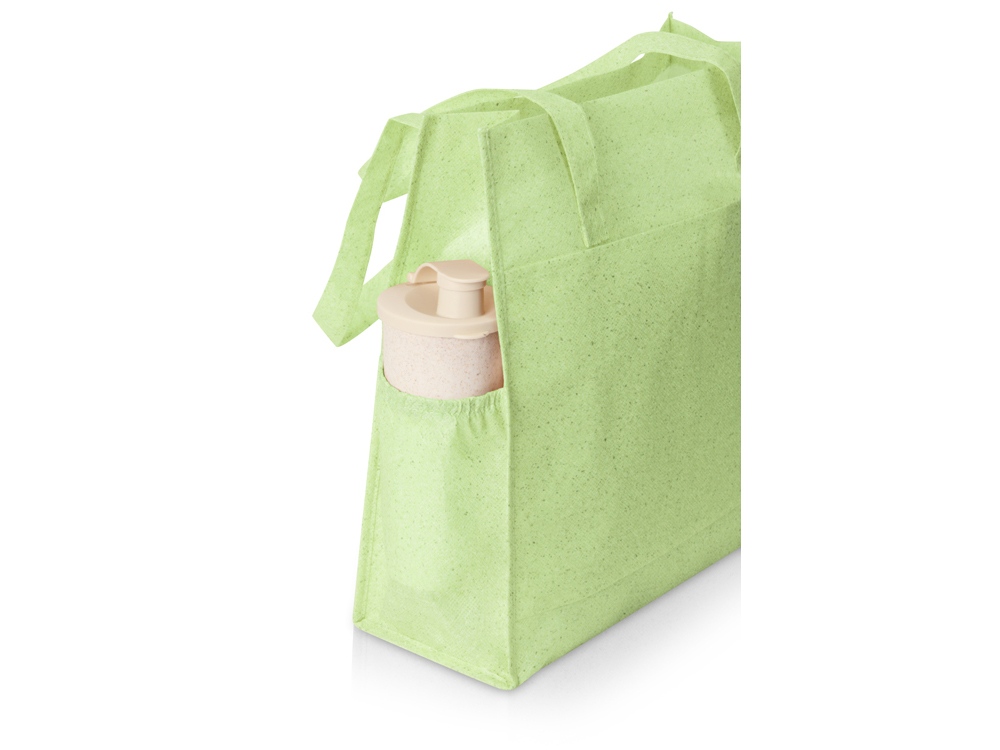Сумка-шоппер Wheat из переработанного пластика 80gsm, 30.5*33*12.5cm, зеленый-8