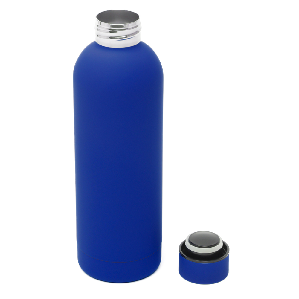 Термобутылка Perfecto софт-тач, Синий-1