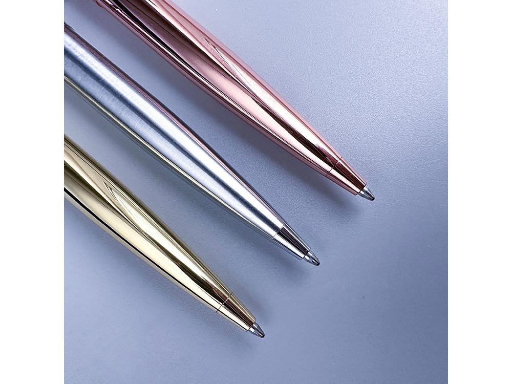 Ручка металлическая шариковая Sienna, розовое золото-4