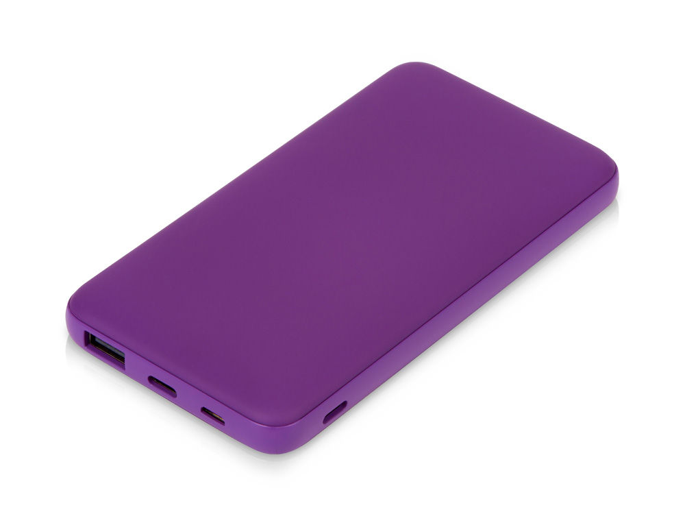 Подарочный набор c пластиковой ручкой, повербанком С2, 10000 mAh, фиолетовый-2