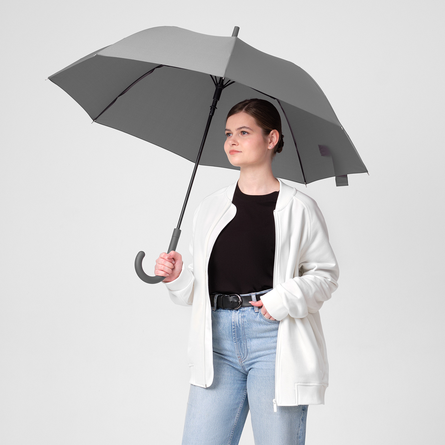 Зонт-трость Phantom, серый-5
