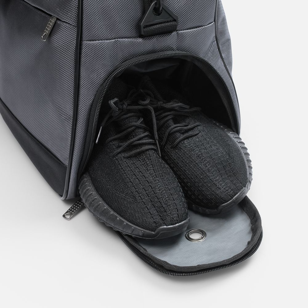 Спортивная сумка Atlantes, светло-серая с черным-5