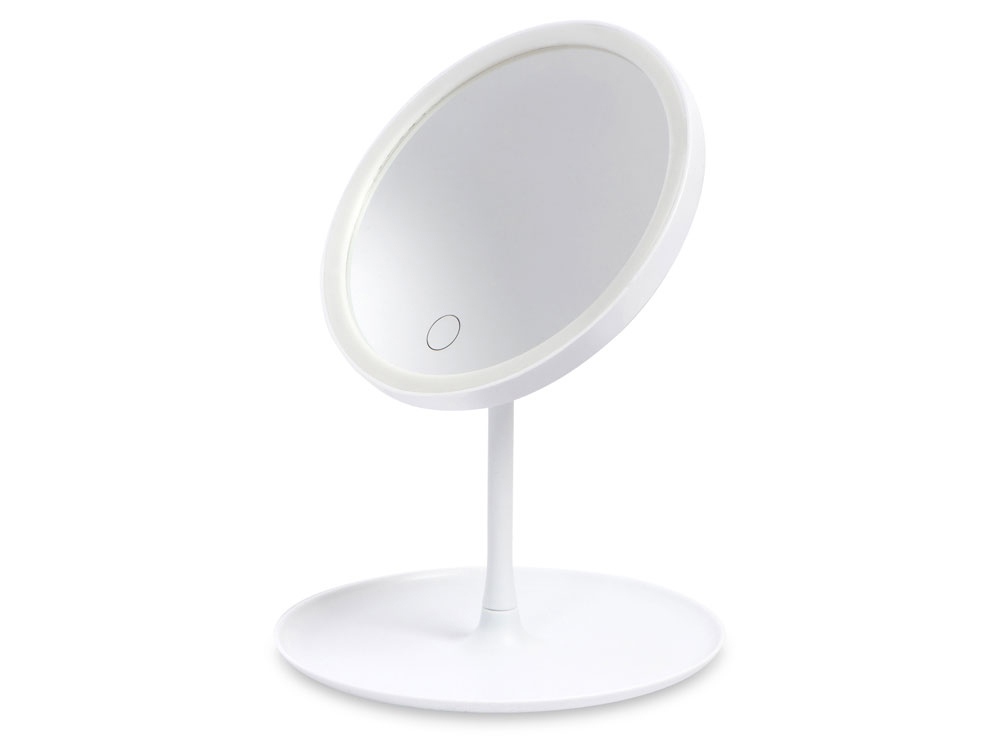 Косметическое зеркало с LED-подсветкой Beautific, белый-3