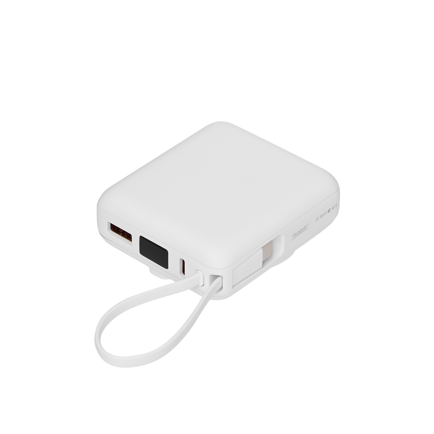 Внешний аккумулятор с подсветкой Ritter PD 10000mAh с функцией беспроводной зарядки 15W, белый-1