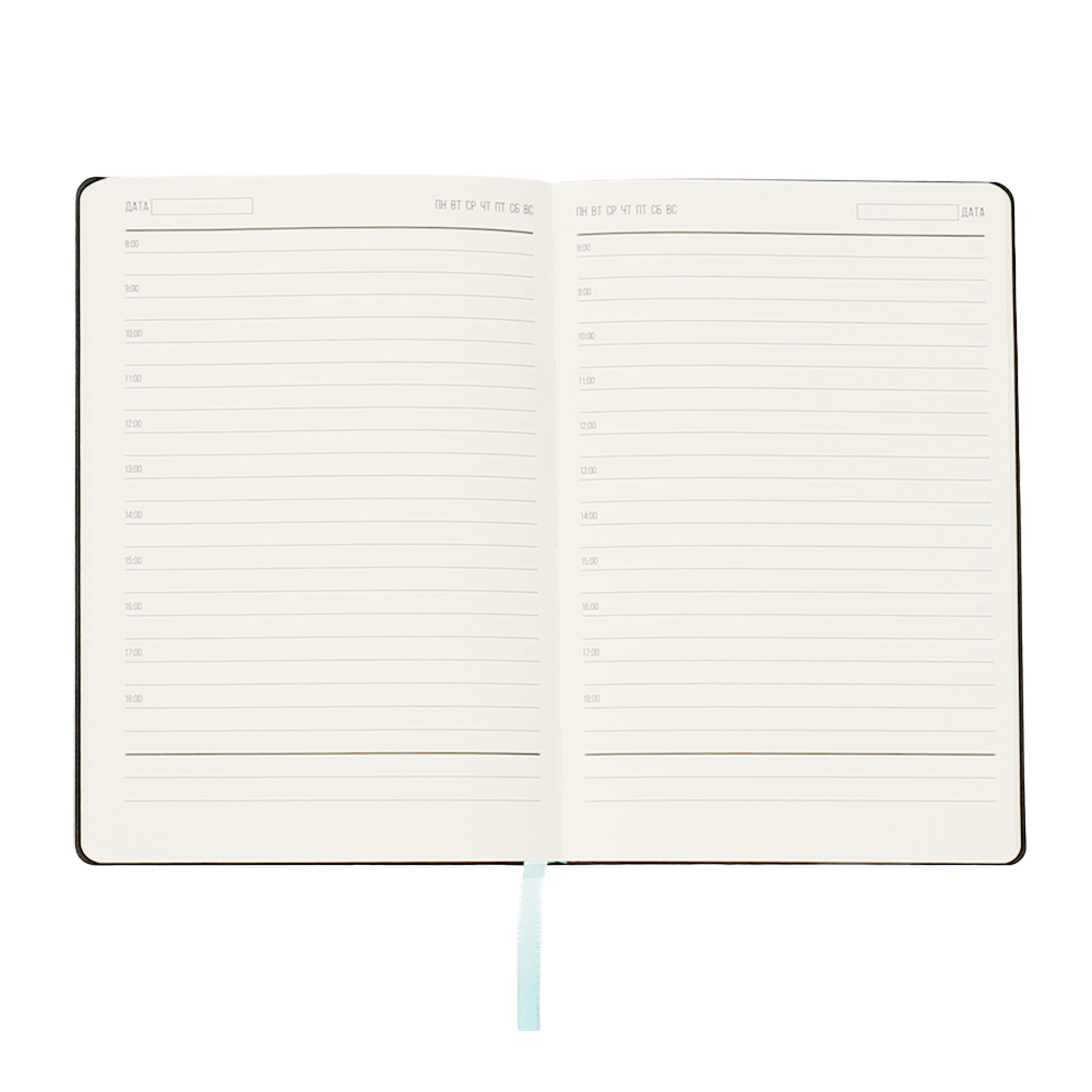 Ежедневник A5 недатированный Simflex в мягком переплёте, Бирюзовый-4