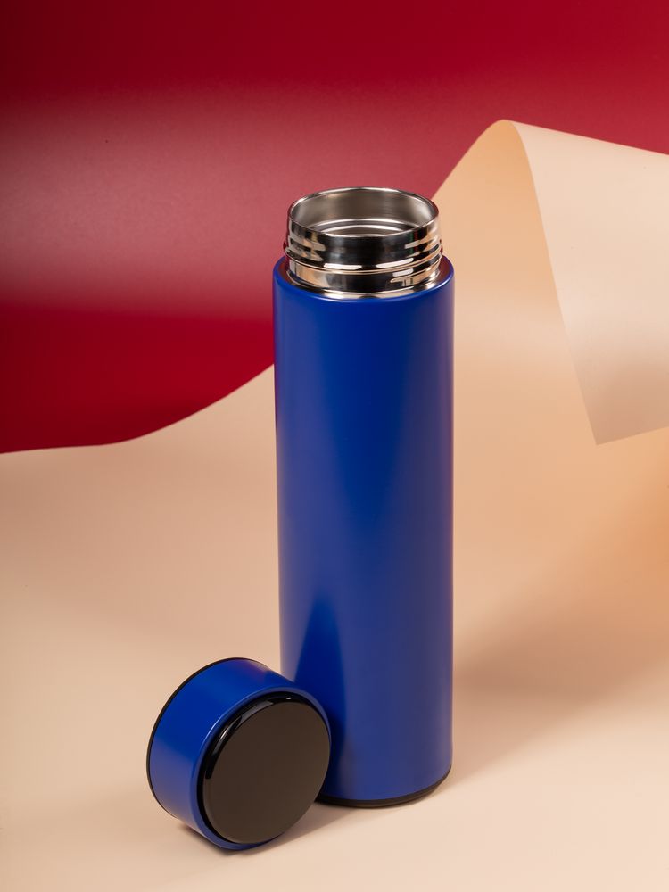 Смарт-бутылка с заменяемой батарейкой Long Therm, синяя-5