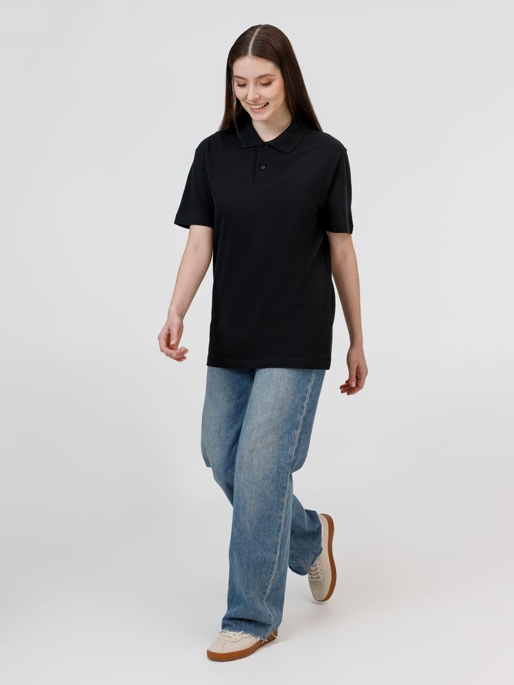 Рубашка поло унисекс Pulse, черная-7