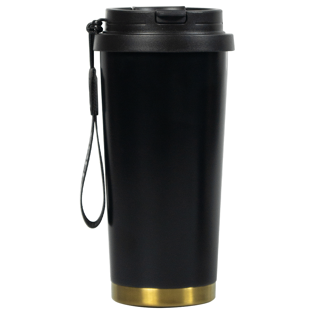 Термокружка Cosmostar, Чёрный/ золото-5