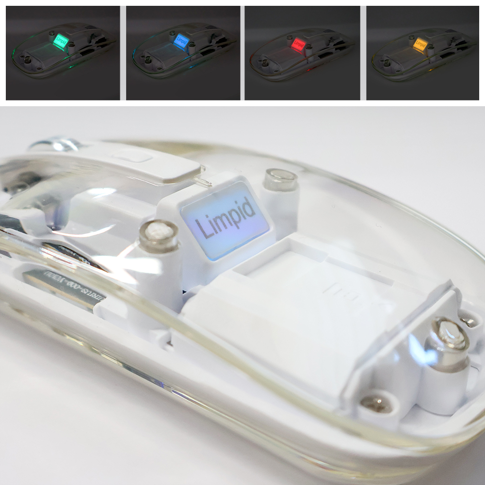 Мышь компьютерная беспроводная прозрачная Limpid, Белый-3