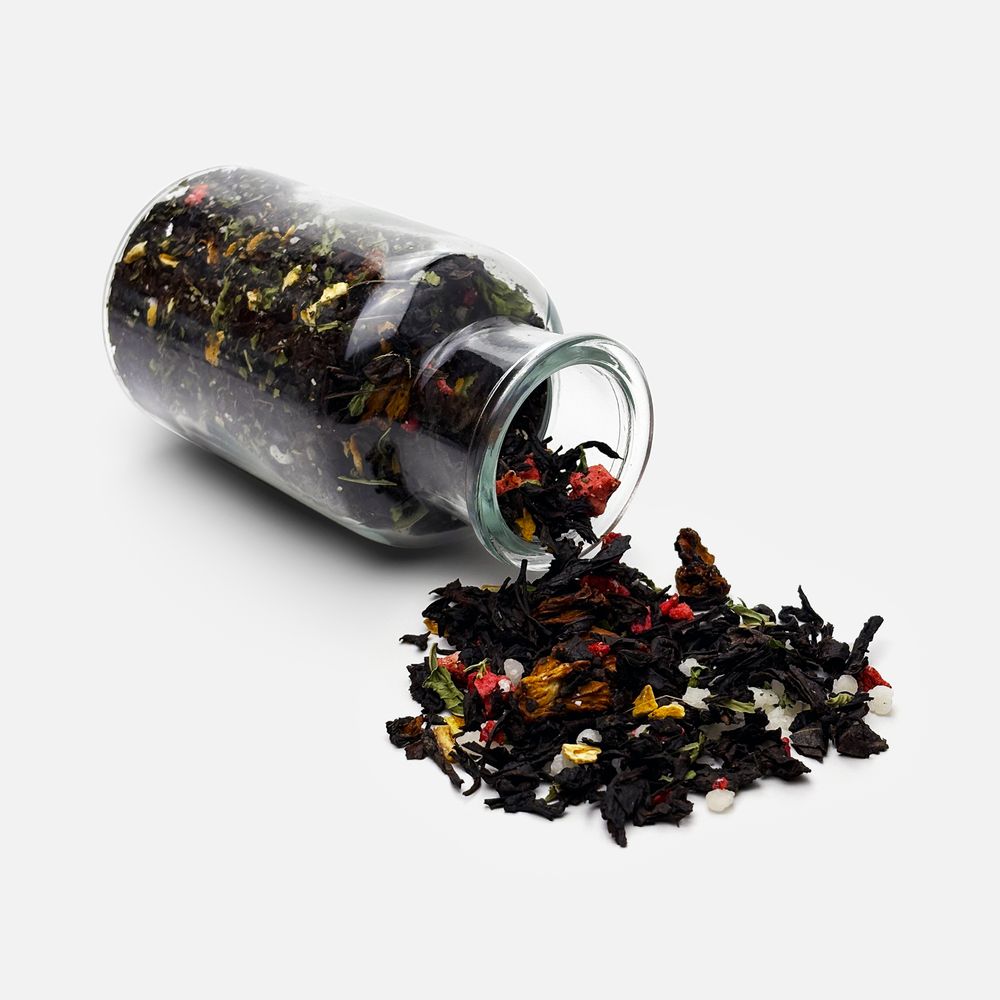 Чай «Сокочай», черный с соком ананаса, клубникой, мятой, медом и лимоном-1