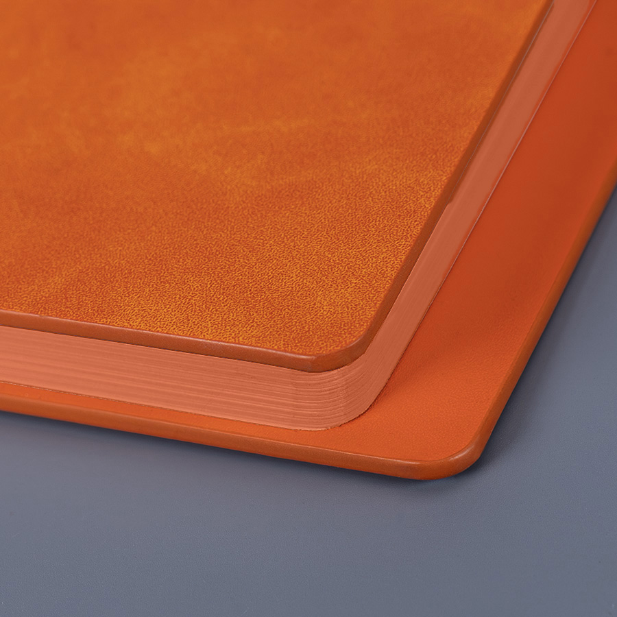 Ежедневник недатированный Solas, формат А5, с магнитом, оранжевый, кремовый блок в линейку, оранжевый-6